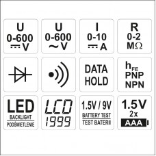 YT-73081 YATO Multimetru digital universal..